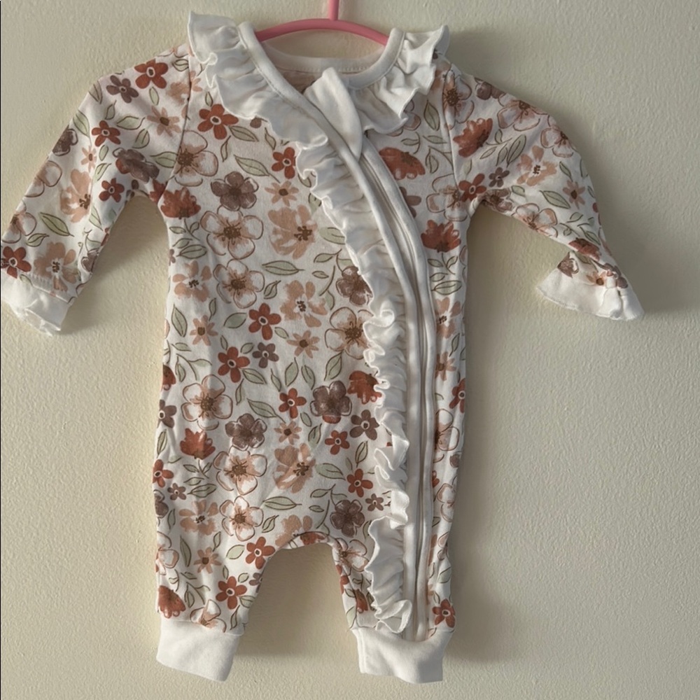 Floral Ruffle Kids One Piece